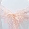 10 Pieces Blush Pink or Rose Gold Embroidered Organza Chair Sashes Sheer Elegant Wedding Chair Wraps 8"x108"